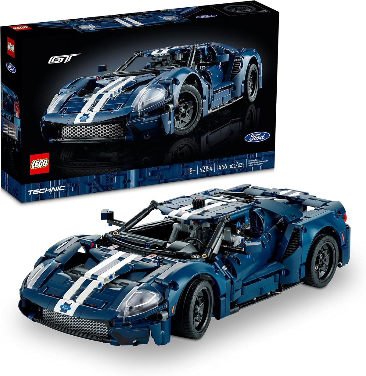 LEGO Technic 2022 Ford GT 42154 Adult Build Car Collector's Set Supercar 1:12 Scale with Authentic Features, Creative Gift Idea — image 1