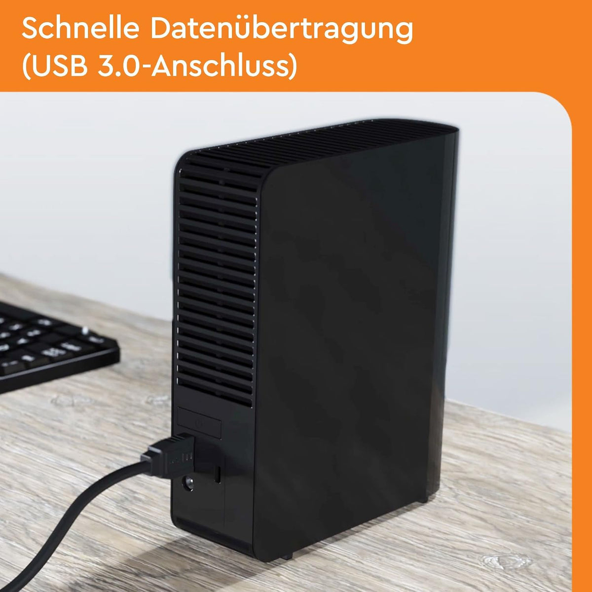 WD 8TB Elements Desktop External Hard Drive - USB 3.0, Black — product image 4