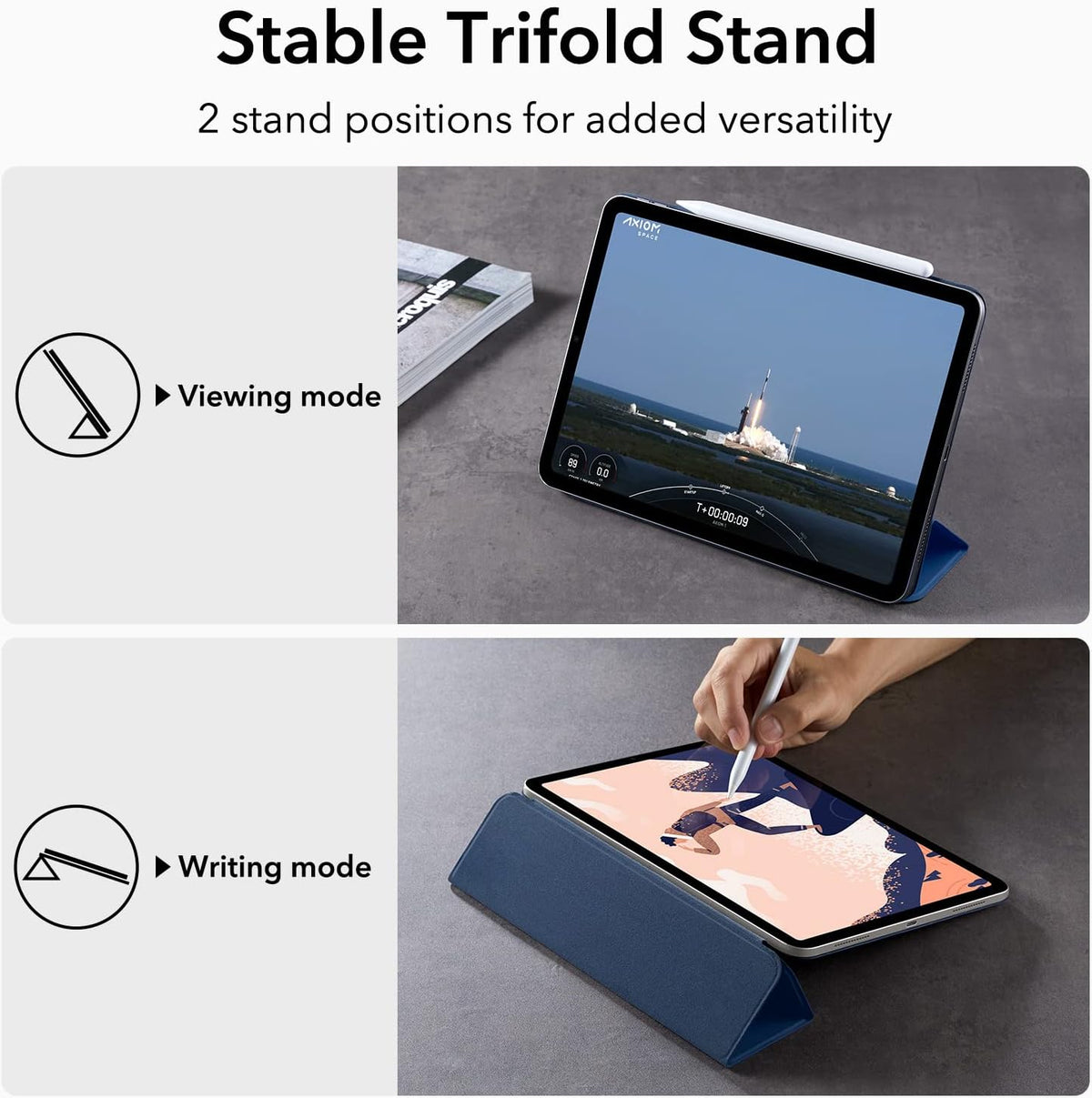 B08P7DWGZJ | ESR for iPad Air 11 Inch Case M4/M3/M2, iPad Air 5th/4th Gen Case | Navy Blue | Image 18