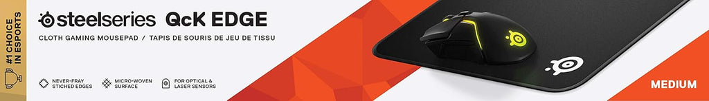 Steelseries Qck Gaming Surface - Large Stitched Edge Cloth - Extra Durable - Optimized For Gaming Sensors - Black — product image 8