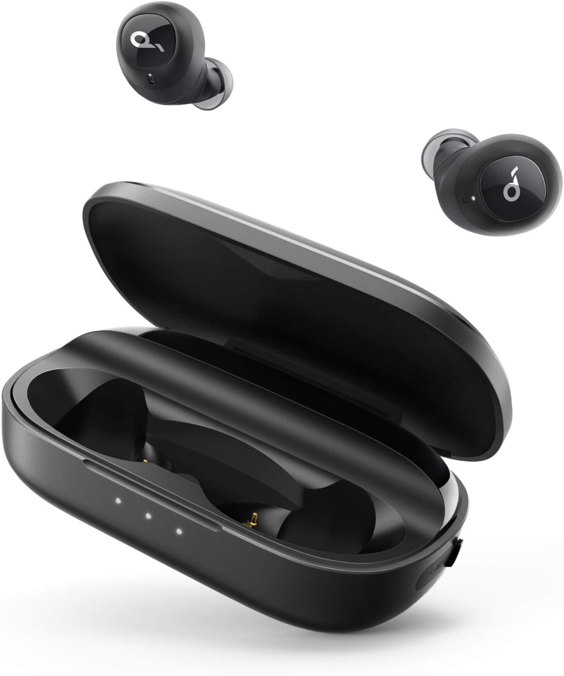 B07Q7GG2CP | Soundcore True-Wireless Earphones Liberty Lite by Anker, Wireless Headphones with 12-Hour Playtime, Graphene-Enhanced Drivers, Microphone and Bluetooth 5 | metallic black | Image 1