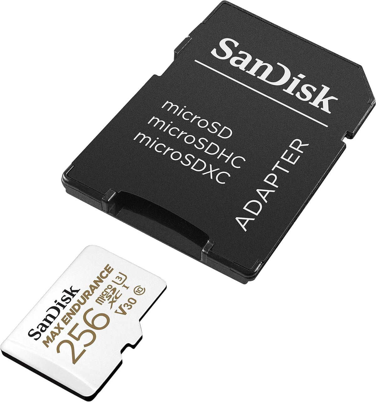 SanDisk 256GB MAX Endurance microSDXC Card with Adapter for Home Security Cameras and Dash cams - C10, U3, V30, 4K UHD, Micro SD Card - SDSQQVR-256G-GN6IA — product image 4