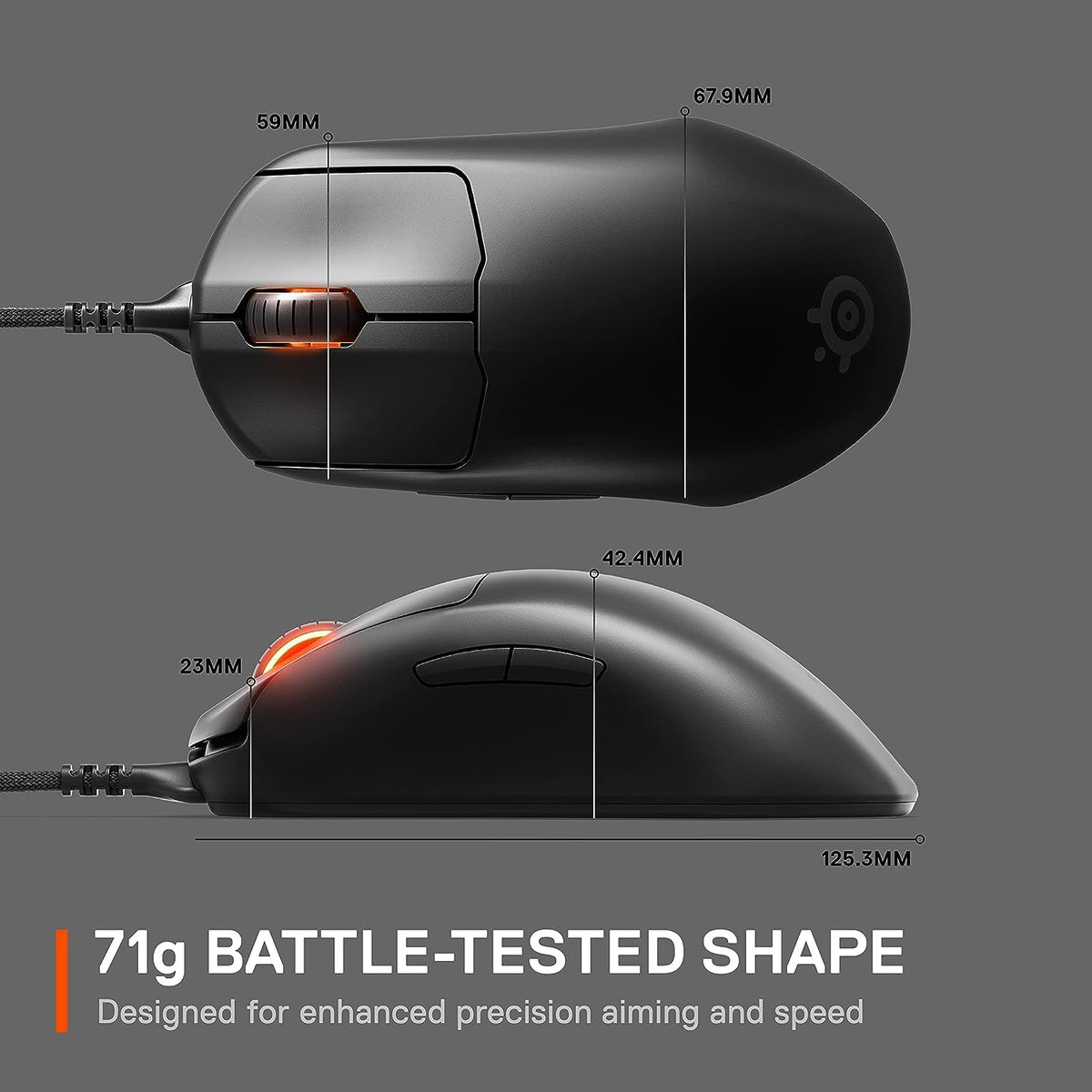 Steelseries Prime - Esports Performance Gaming MoUSe – 18,000 Cpi Truemove Pro Optical Sensor – Magnetic Optical Switches — product image 3