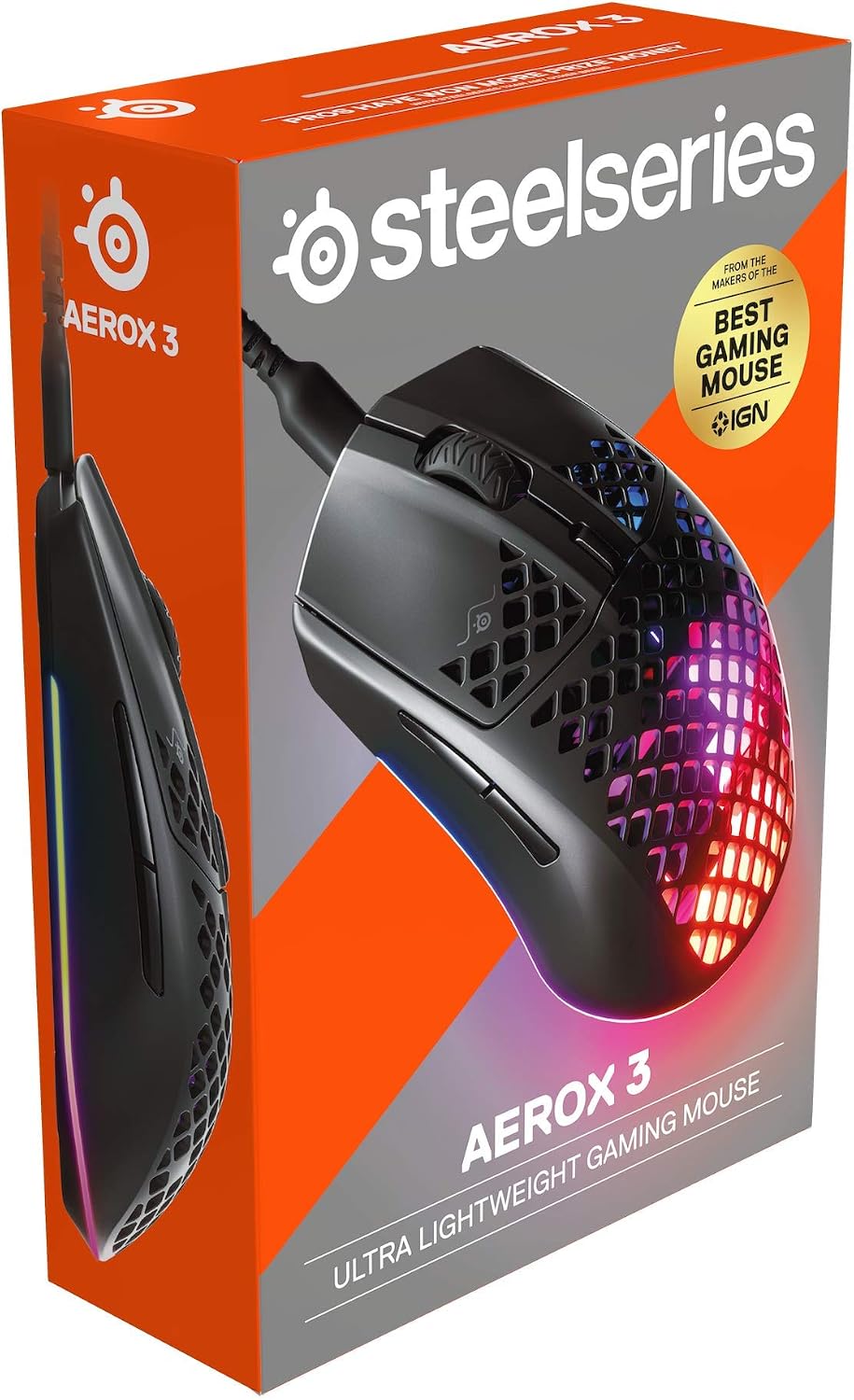 Steelseries Aerox 3 Super Light Gaming MoUSe, 8,500 Cpi Truemove Core Optical Sensor, Black — product image 13