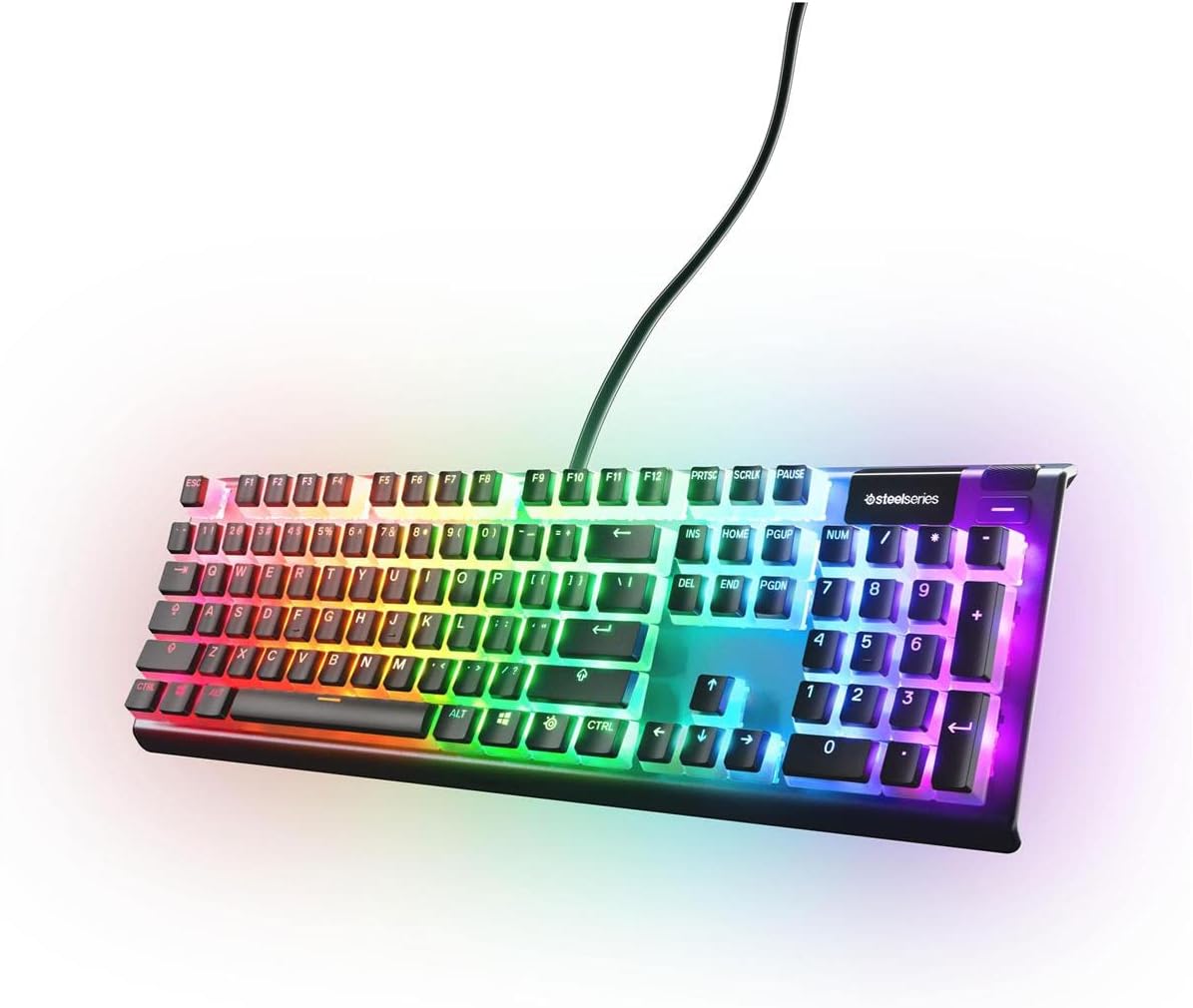 SteelSeries PrismCaps – Double Shot Pudding-style Keycaps – Durable PBT Thermoplastic – Compatible with Most Mechanical Keyboards – MX Stems – Black (US Layout) — product image 2