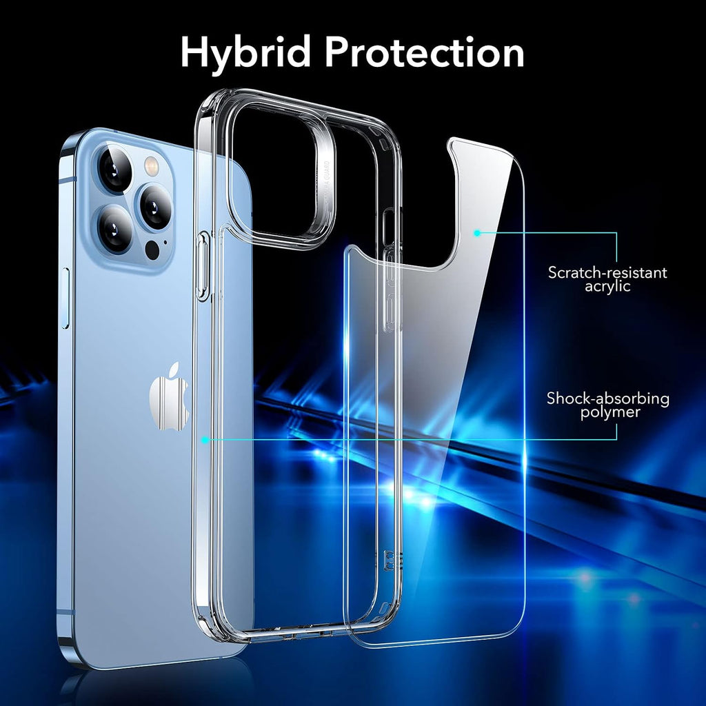 B099KCGCMV | ESR Hybrid Case Compatible with iPhone 13 Pro Max [Anti-Yellow], Scratch-Resistant Back, Grippy Shockproof Frames, Clear | Default Title | Image 3