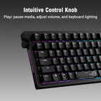 ASUS ROG Strix Morph 96 Wireless Gaming Mechanical Keyboard, Hot-Swappable ROG NX Snow V2 Switch, Bluetooth/2.4GHz/Wired, RGB, Gasket Mount, Custom Design, Mac Support, 96%, Arabic Layout, Black — product image 2