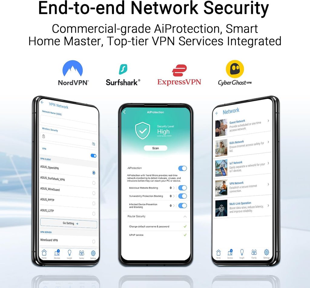 ASUS RT-BE55 Dual Band WiFi 7 Router, BE3600 Wireless Router, 2.5G WAN Port, AiMesh Support, Quad-Core Processor, VPN & Parental Controls - Black — product image 7