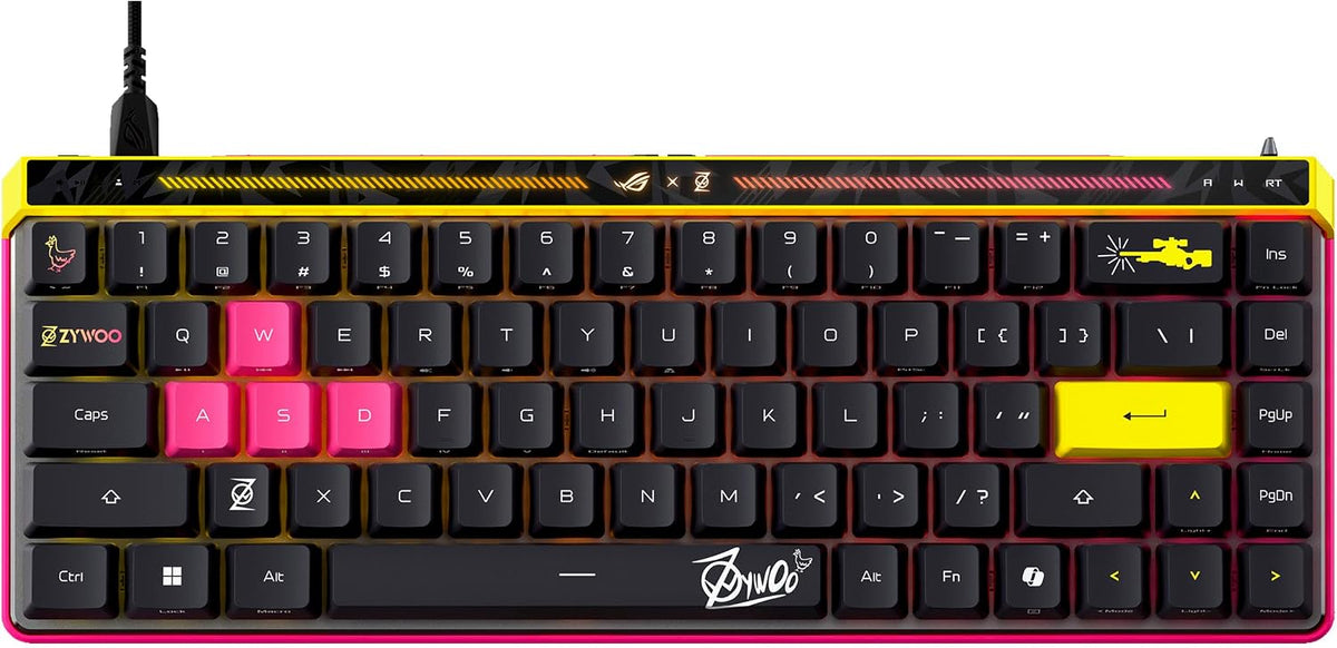 ASUS ROG Falchion Ace HFX ZywOo Edition Wired Analog Gaming Keyboard, Rapid Trigger Hall Effect ROG HFX Magnetic Switches, 8K Polling Rate, Adjustable Actuation, PBT, US Layout — product image 1