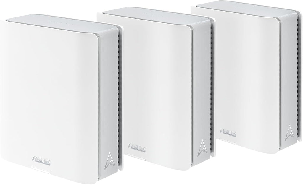 ASUS ZenWiFi BT8 (3-Pack) Tri-Band WiFi 7 Mesh Router: 14 Gbps, 8850 sq.ft, Dual 2.5G Ports, Security and Parental Controls Included, Smart Home Master SSIDs, 4G & 5G Mobile Tethering - White — product image 1