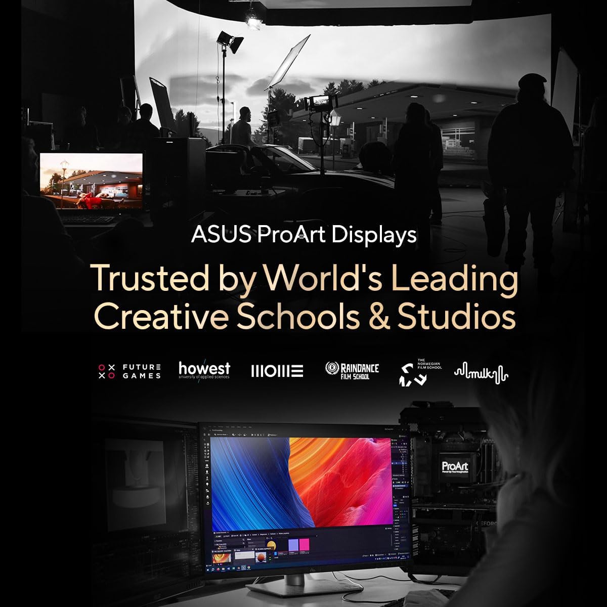 ASUS ProArt Display OLED PA32UCDM Professional Monitor: 32-inch (31.5 inch viewable), 4K UHD (3840 x 2160), QD-OLED, Ultra-slim, 240Hz, 0.1ms, Auto Calibration, HDR-10, HLG, Dolby Vision - Black — product image 2
