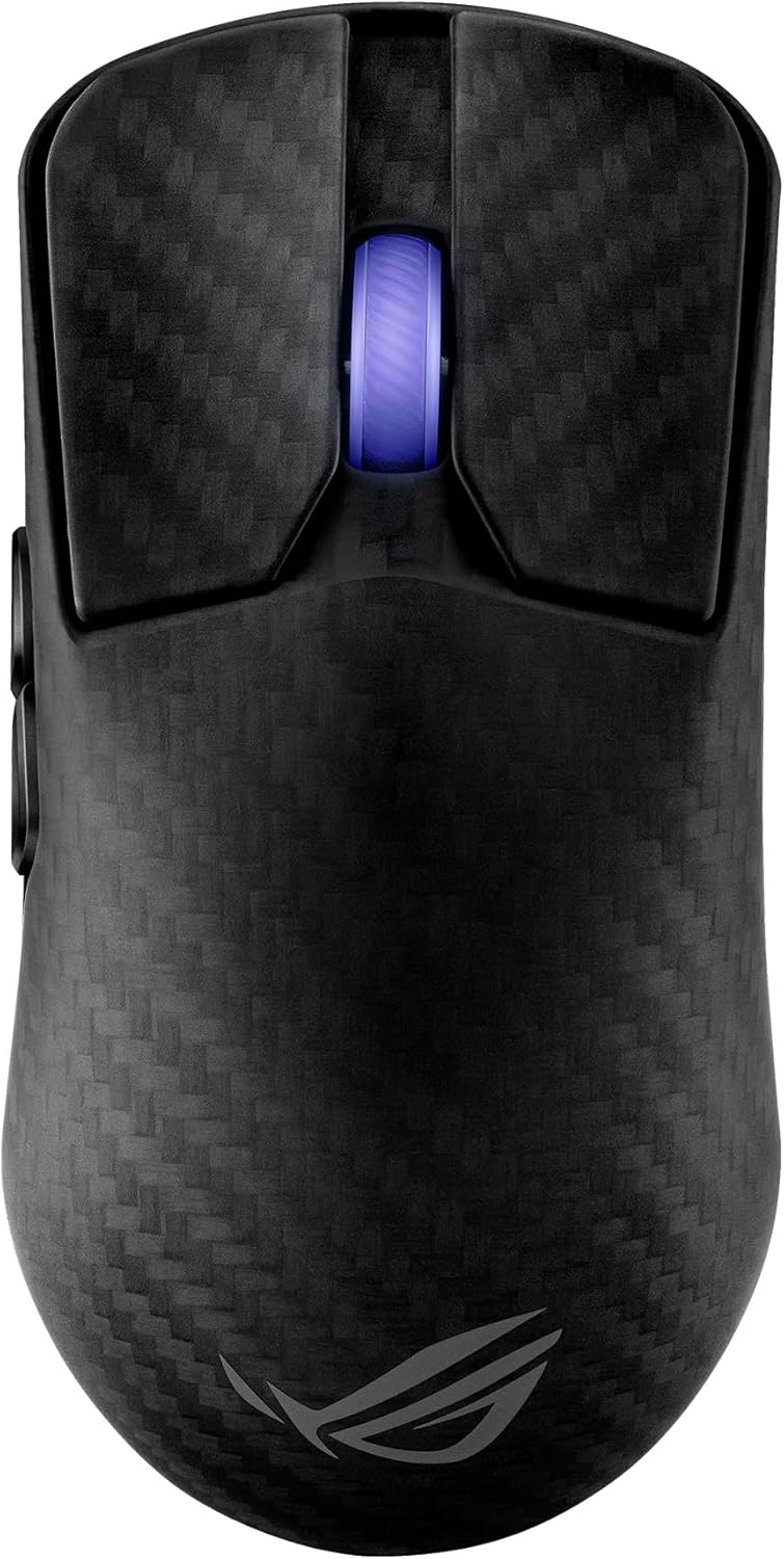ASUS ROG Harpe Ace Extreme Wireless Gaming Mouse, Carbon Fiber Build, 47g Lightweight, AimPoint Pro 42K Optical Sensor, Optical Micro Switches, ROG Polling Rate Booster, Esports & FPS Gaming, Black — product image 1