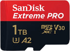 SanDisk 1TB Extreme Pro microSD UHS I Card for 4K Video on Smartphones, Action Cams & Drones 200MB/s Read, 140MB/s Write, SDSQXCD 1T00 GN6MA, Red/Black — product image 1