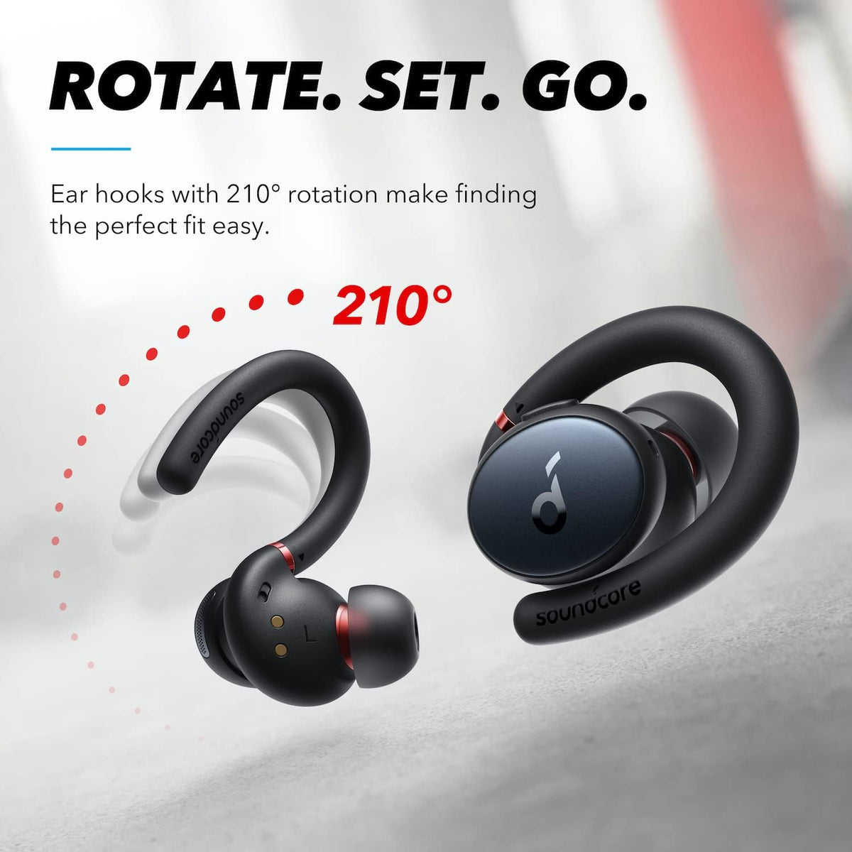 B0B5CTFHBT | Soundcore from Anker, Soundcore Sport X10 True Wireless Bluetooth 5.2 Training Headphones, Rotatable Ear Hooks, Deep Bass, IPX7 Waterproof, Sweat-proof, 32H Play, Fast Charging, Sports Earbuds | Default Title | Image 2