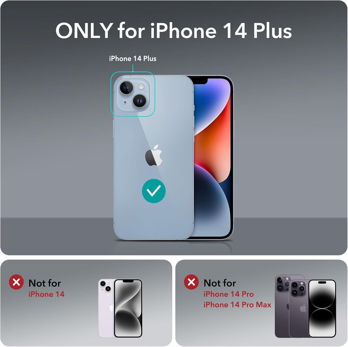 B0B6RWRR41 | ESR for iPhone 14 Plus Case, Shockproof Thin Silicone Phone Case, Yellowing-Resistant Slim Transparent TPU Cover for iPhone 14 Plus, Project Zero Series, Clear | Default Title | Image 2