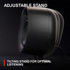 SteelSeries Arena 3 - Full-Range 2.0 Gaming Speakers – Immersive Audio – On-Speaker Controls – 4" Speaker Drivers – Wired & Bluetooth – 3.5mm Aux – PC, Mac, Mobile – UK Plug, Black — product image 9