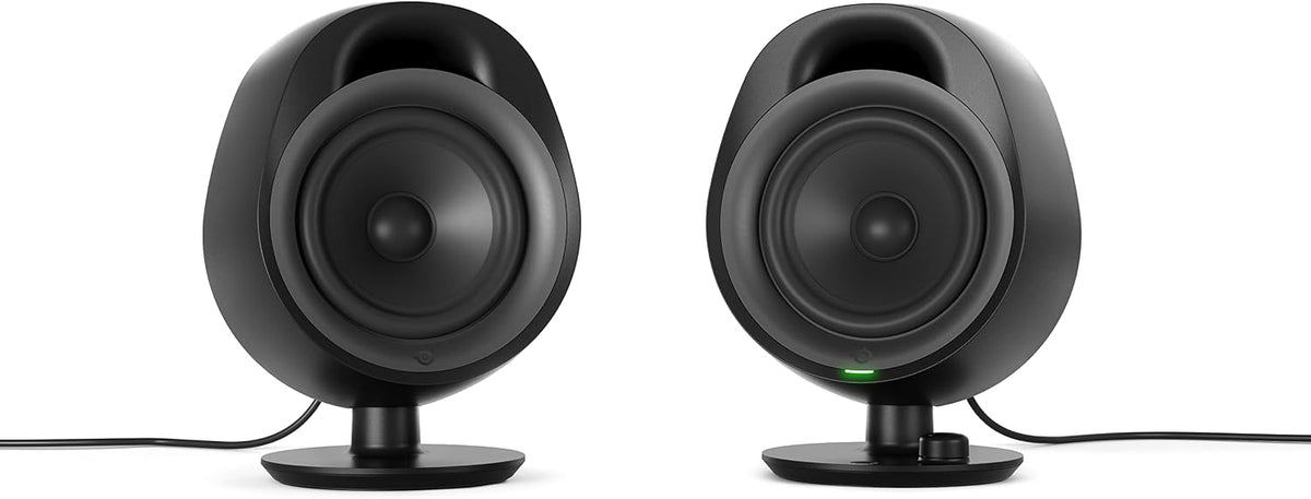 SteelSeries Arena 3 - Full-Range 2.0 Gaming Speakers – Immersive Audio – On-Speaker Controls – 4" Speaker Drivers – Wired & Bluetooth – 3.5mm Aux – PC, Mac, Mobile – UK Plug, Black — product image 1