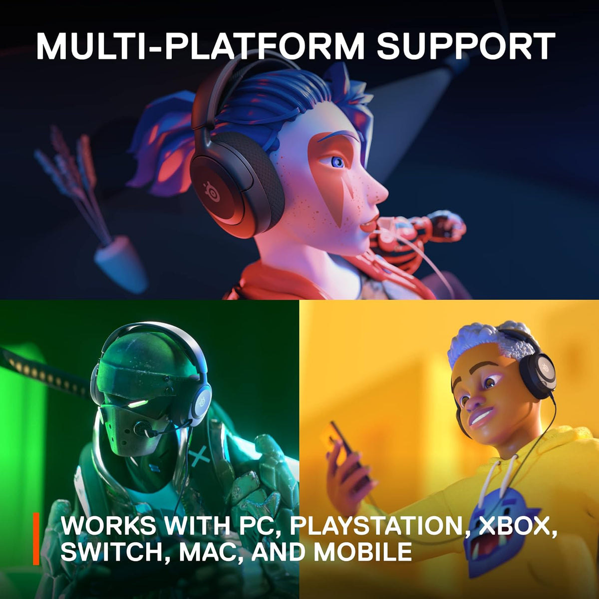 SteelSeries Arctis Nova 1 — Multi-System Gaming Headset — Hi-Fi Drivers — 360° Spatial Audio — AirWeave Memory Foam Ear Cushions — Ultra Lightweight — PC, PS5, PS4, Switch, Xbox - Black — product image 10