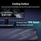 ASUS ROG Sheath II XXL Gaming Mouse Pad, Advanced Cooling Fabric, Durable Anti-Fray Edges, Non-Slip Rubber Base, 400 x 900 x 3mm, Black — product image 4