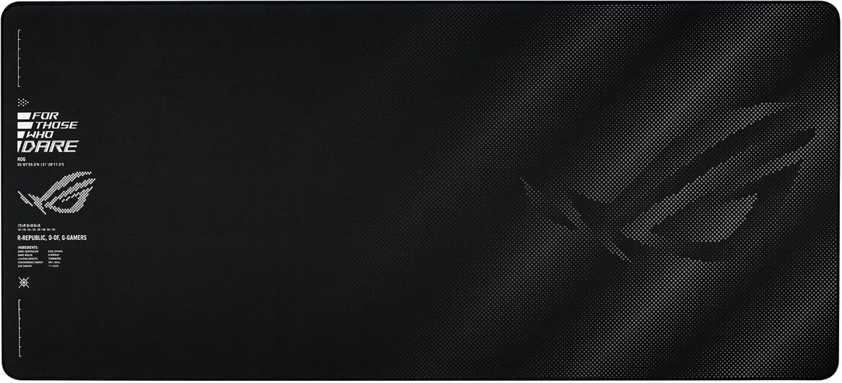 ASUS ROG Sheath II XXL Gaming Mouse Pad, Advanced Cooling Fabric, Durable Anti-Fray Edges, Non-Slip Rubber Base, 400 x 900 x 3mm, Black — product image 1