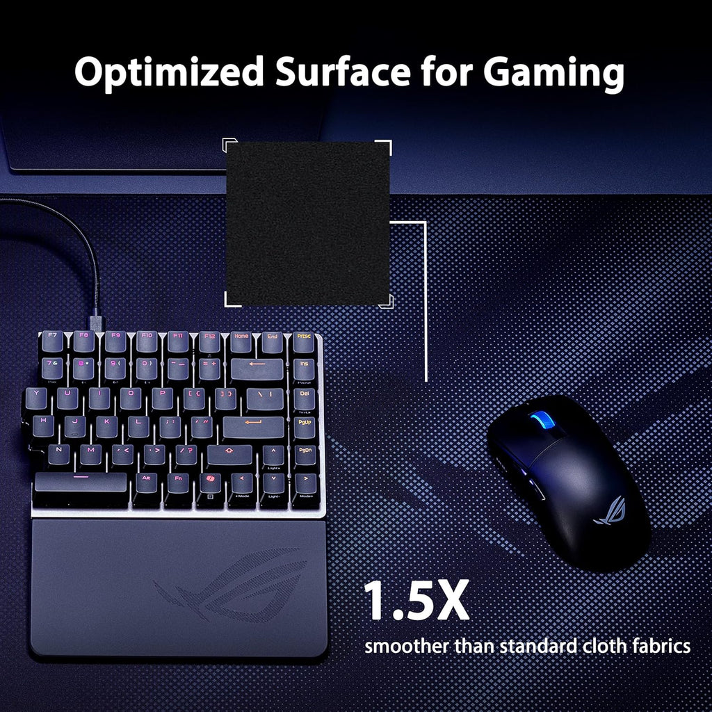 ASUS ROG Sheath II XXL Gaming Mouse Pad, Advanced Cooling Fabric, Durable Anti-Fray Edges, Non-Slip Rubber Base, 400 x 900 x 3mm, Black — product image 2