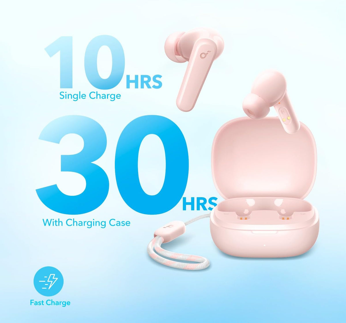 B0D5HN8B1F | soundcore by Anker P20i Earbuds, 10mm Drivers, Big Bass, 30H | Pink