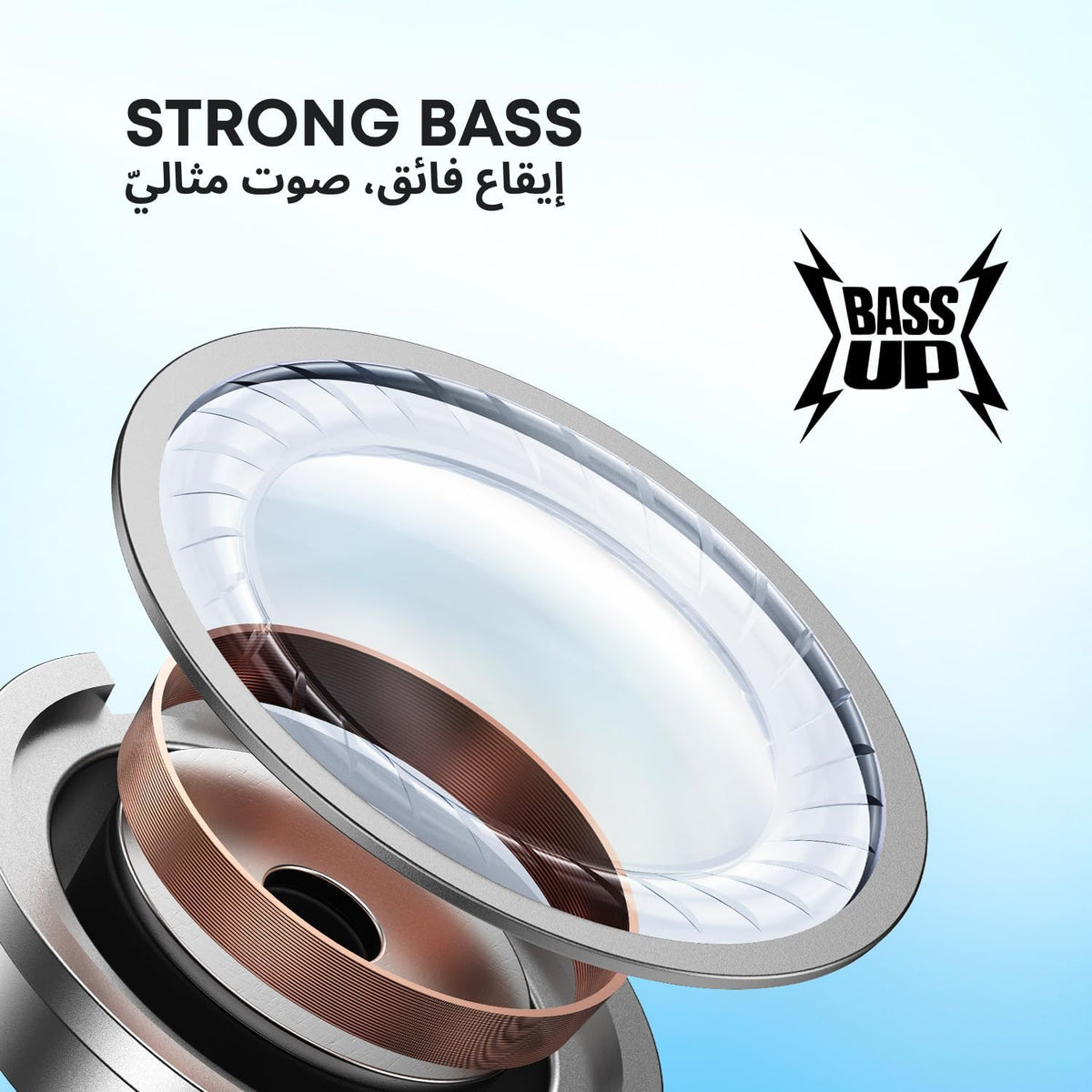 B0BTYDLTM3 | soundcore by Anker P20i Earbuds, 10mm Drivers, Big Bass, 30H | Blue