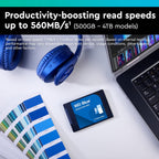 Western Digital 4TB WD Blue SA510 SATA Internal Solid State Drive SSD - SATA III 6 Gb/s, 2.5"/7mm, Up to 560 MB/s - WDS400T3B0A — product image 2
