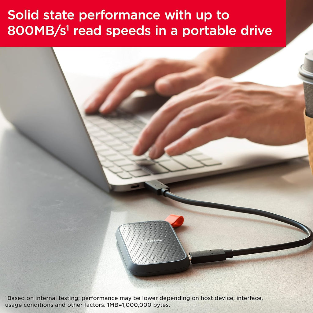 SanDisk 2TB Portable SSD - Up to 800MB/s, USB-C, USB 3.2 Gen 2 - SDSSDE30-2T00-G26 — product image 4