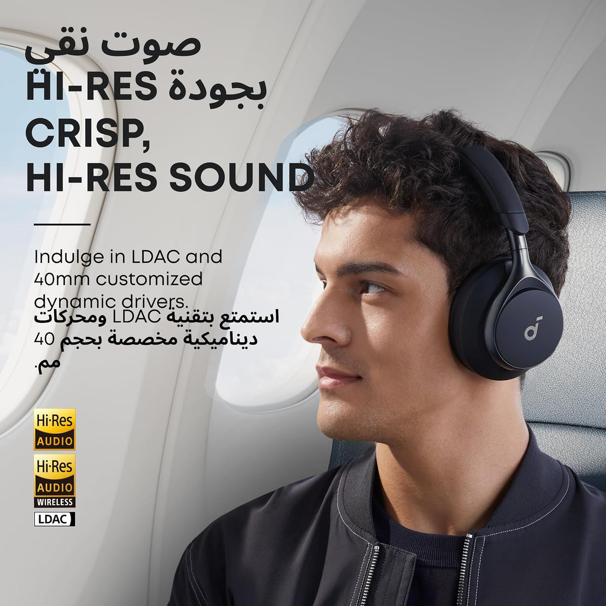 B0C6KFZC9Z | soundcore by Anker Space One Adaptive ANC Headphones, 40H | Black