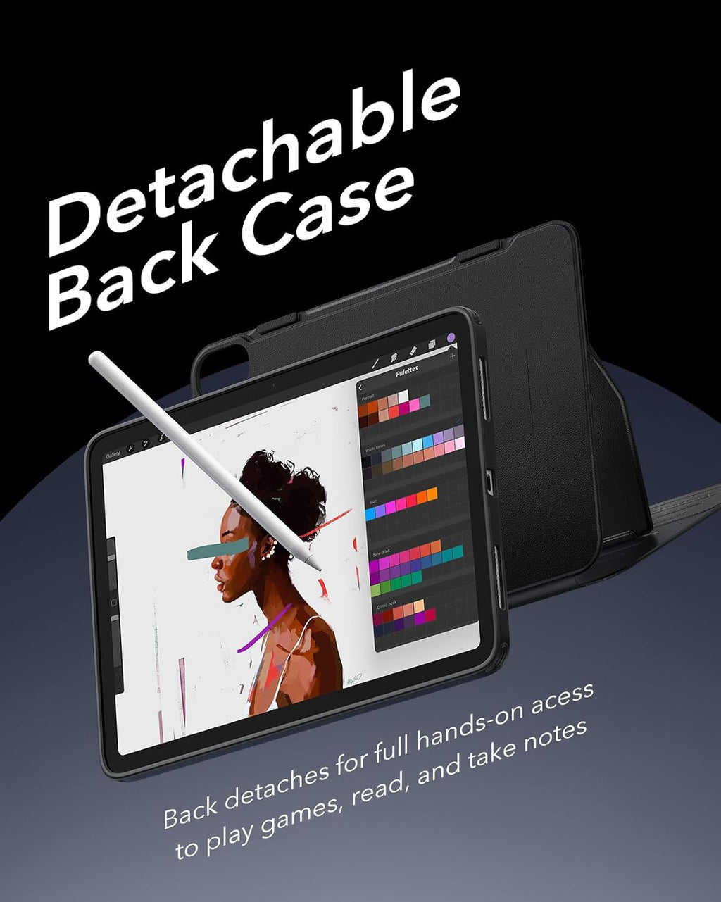B0CF1RJG14 | ESR for iPad Air 11 Inch M4/M3/M2 Case, iPad Air 5th/4th Gen Case | Black | Image 6