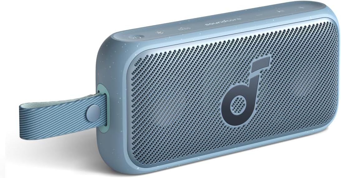 B0CGDL42CT | soundcore Motion 300 Wireless Hi-Res Bluetooth Speaker with BassUp, Portable Speaker with SmartTune Technology, 30W Stereo Sound, IPX7 Waterproof, Detachable Strap, for Backyard, Camping and Hiking | Blue | Image 1
