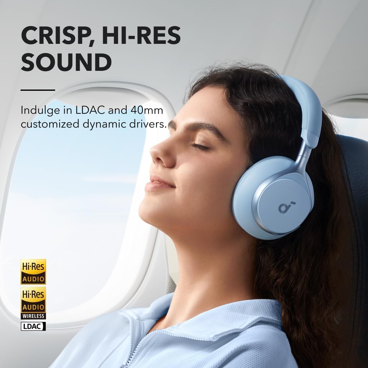 B0CHW9KHDL | Soundcore by Anker Space One: adaptive headphones with ANC, 2x stronger voice reduction, 40h playback with ANC, app support, LDAC wireless sound, comfortable fit (refurbished) | Default Title | Image 4