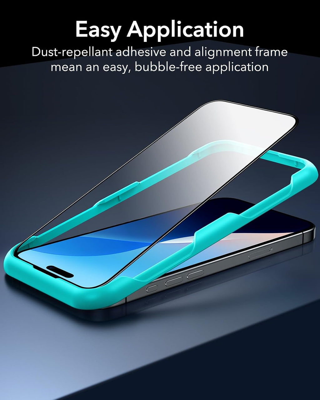 B0CMTNPBFW | ESR 3 Pack for iPhone 16/iPhone 15 Screen Protector, Align Frame | 3 Pack | Image 3