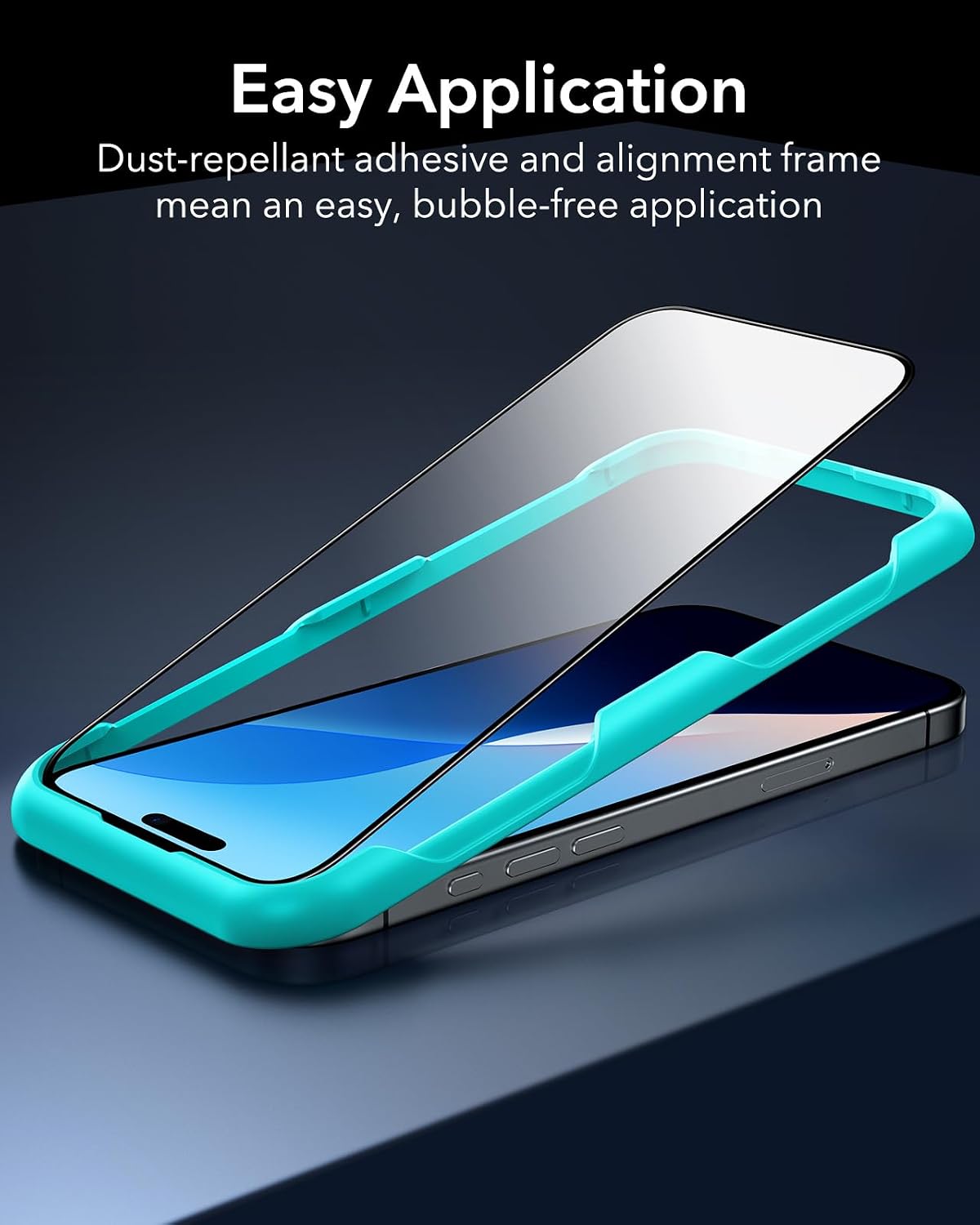 B0CMTNPBFW | ESR 3 Pack for iPhone 16/iPhone 15 Screen Protector, Align Frame | 3 Pack | Image 3