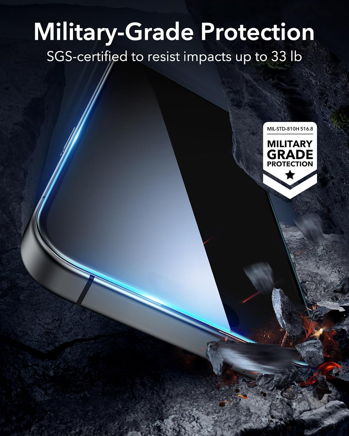 B0CMTNPBFW | ESR 3 Pack for iPhone 16/iPhone 15 Screen Protector, Align Frame | 3 Pack | Image 4