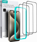 B0CMTPF3PG | ESR 3 Pack for iPhone 15 Pro Max Screen Protector, Align Frame | 3 Pack | Image 1