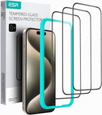 B0CMTPF3PG | ESR 3 Pack for iPhone 15 Pro Max Screen Protector, Align Frame | 3 Pack | Image 1