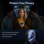 B0CMTPX2TS | ESR 3 Pack for iPhone 15 Pro Privacy Screen Protector, Align Frame | 3 Pack Privacy | Image 2