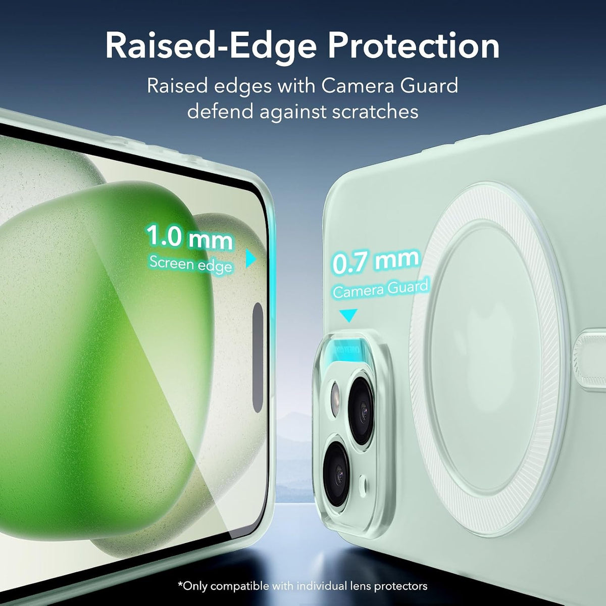 B0CP7SWLPP | ESR for iPhone 15 Case, Compatible with MagSafe, Military-Grade Protection, Resists Yellowing and Scratches, Magnetic Phone Case for iPhone 15, Zero Series, Frosted Green | Default Title | Image 4