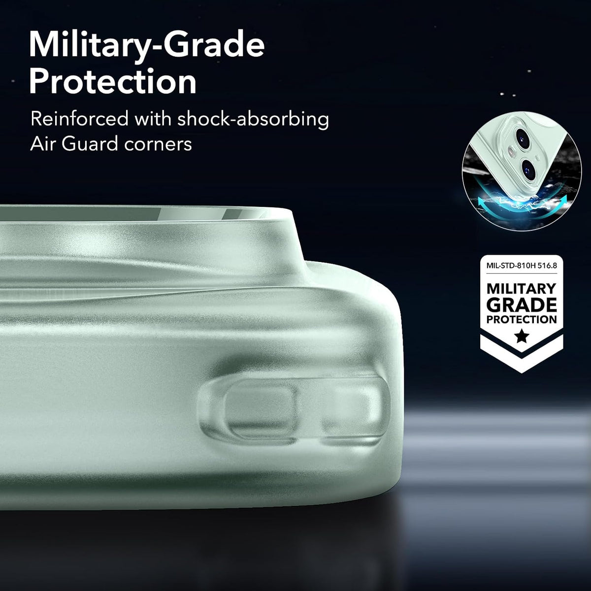 B0CP7SWLPP | ESR for iPhone 15 Case, Compatible with MagSafe, Military-Grade Protection, Resists Yellowing and Scratches, Magnetic Phone Case for iPhone 15, Zero Series, Frosted Green | Default Title | Image 3