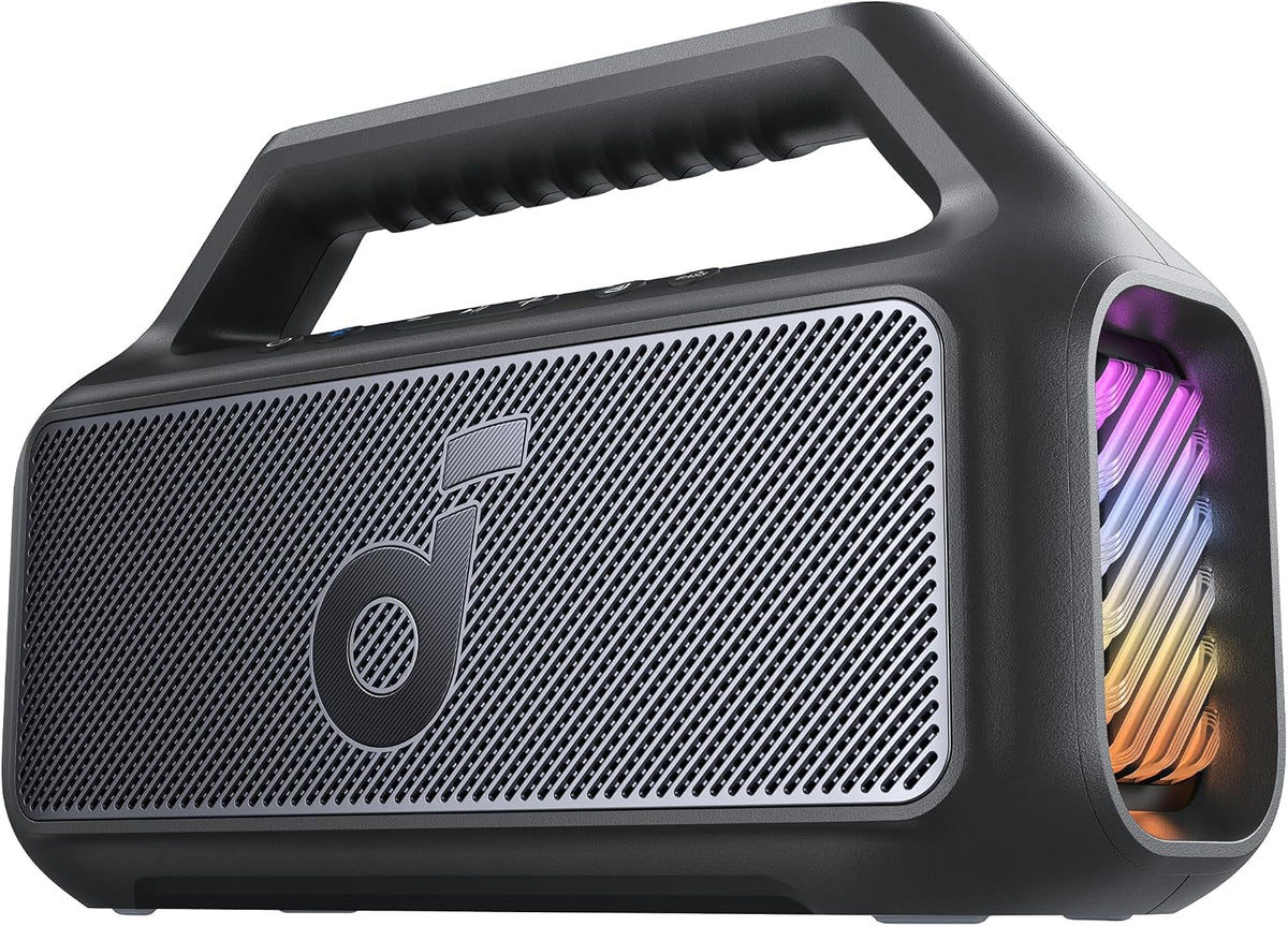 B0CQ53RVTW | soundcore by Anker Boom 2 Speaker, 80W Subwoofer, IPX7, 24H | Black | Image 1