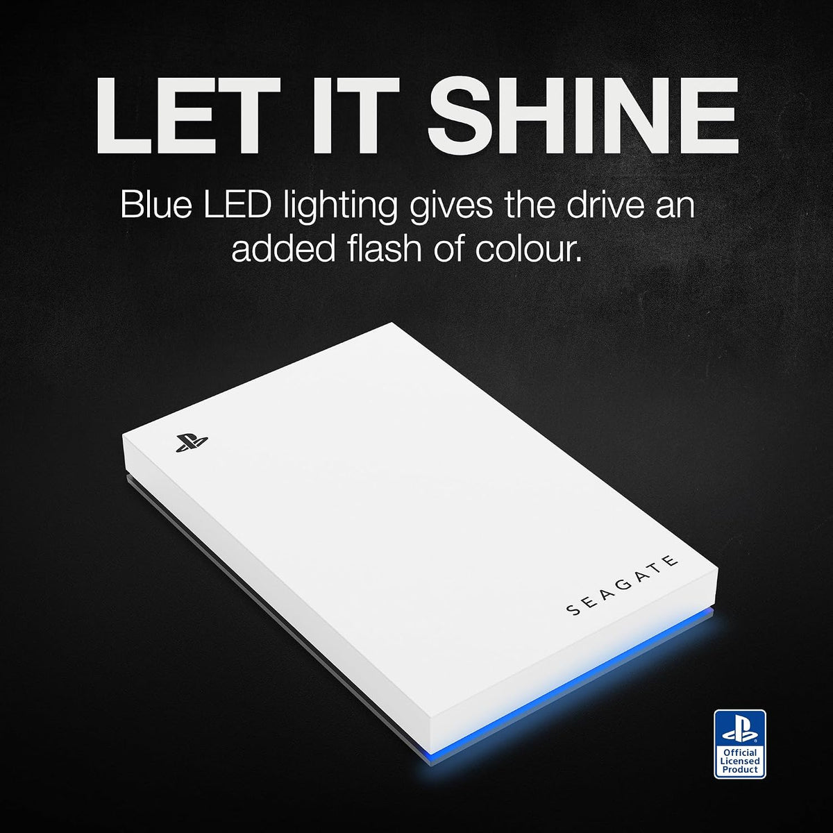 Seagate Game Drive for PS4/PS5, 2 TB, External HDD, 2.5", USB 3.0, Officially Licensed, Blue LED, inkl 2 veckors Playstation+ (STLV2000202) — product image 4
