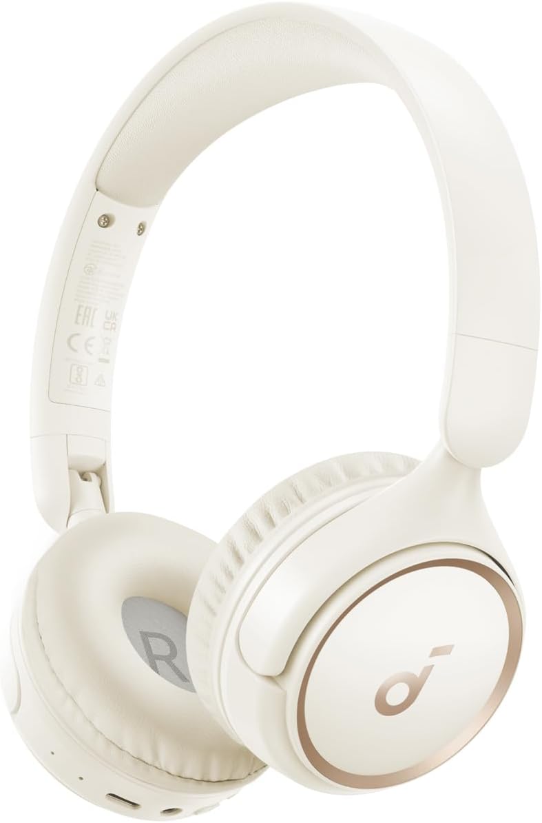 B0CR32BKNH | soundcore By Anker H30i Wireless On-Ear Headphones, Foldable Design, Pure Bass, 70H Playtime, Bluetooth 5.3, Multipoint Connection (Renewed) | White | Image 1