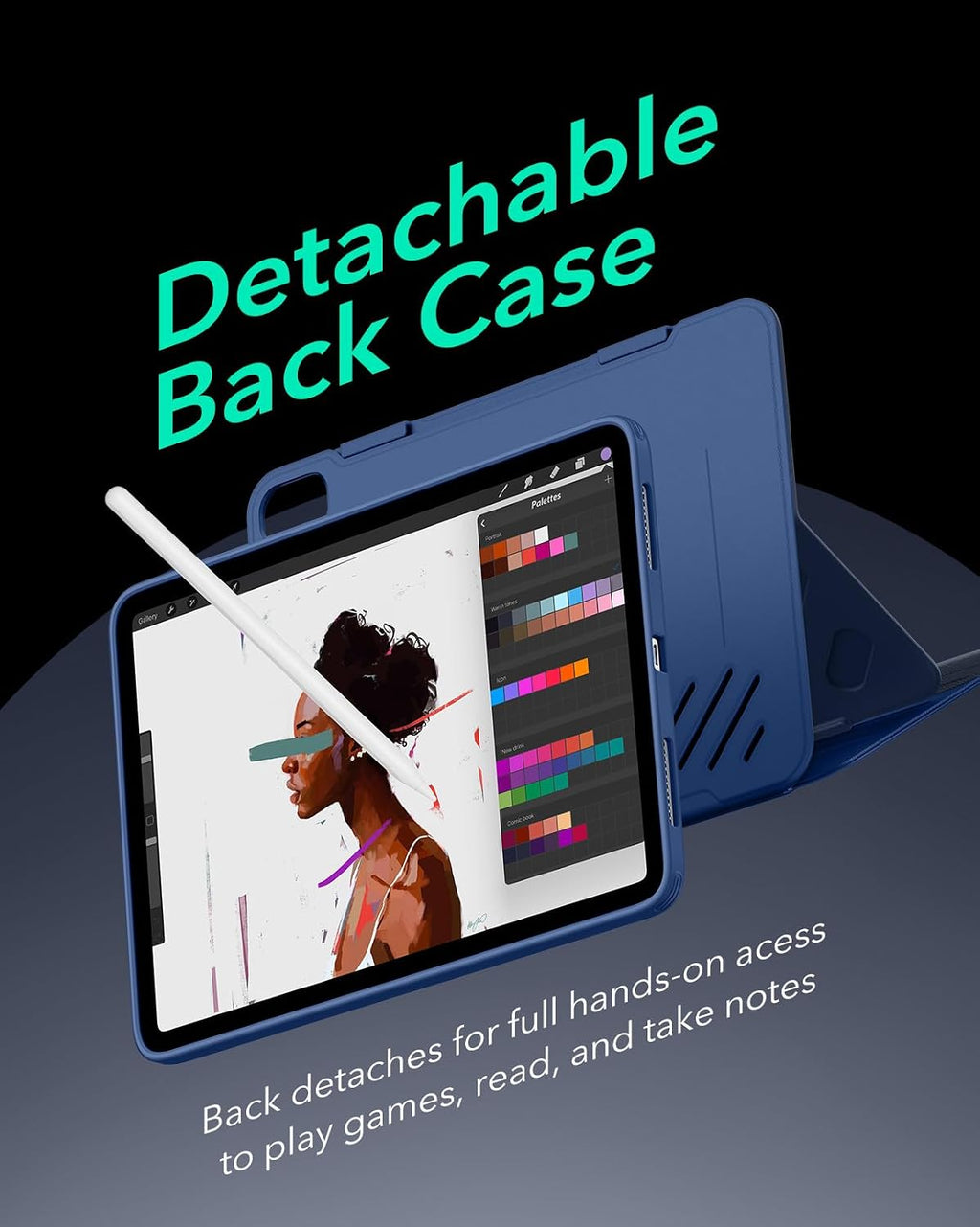 B0CRHHSWKW | ESR for iPad Air 13 inch Case M4/M3/M2 (2026/2025/2024), Shift Series, Blue | Blue | Image 6
