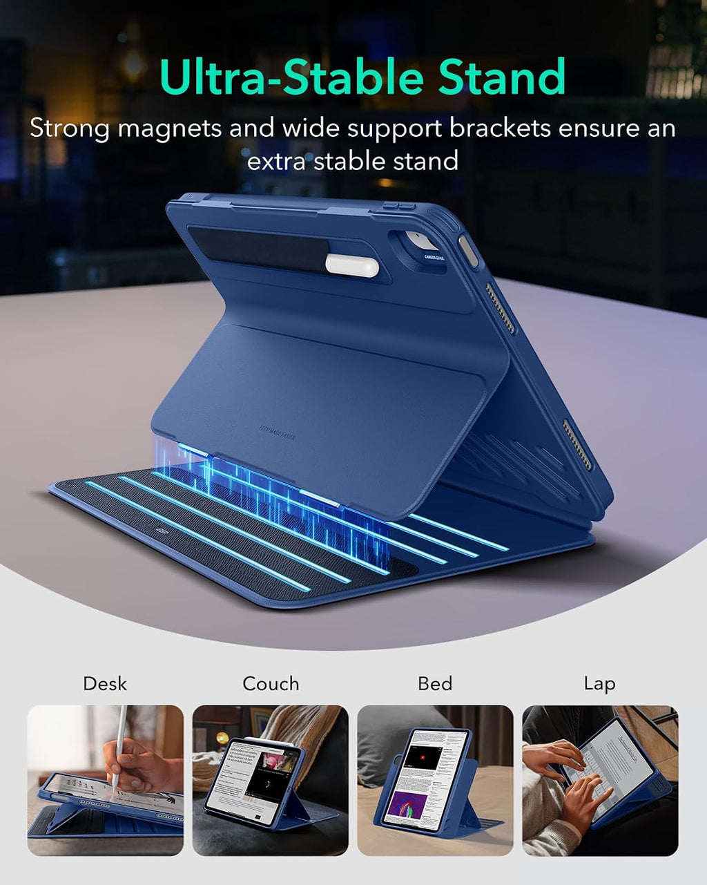 B0CRHHSWKW | ESR for iPad Air 13 inch Case M4/M3/M2 (2026/2025/2024), Shift Series, Blue | Blue | Image 4
