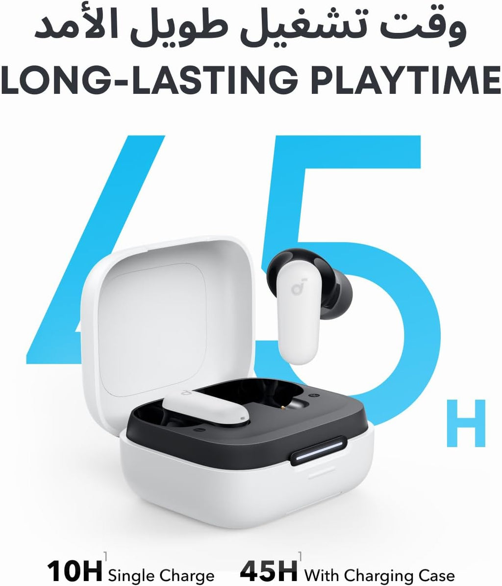 B0CRTN7C8C | soundcore by Anker P30i ANC Earbuds, 45H Playtime, Powerful Bass | White | Image 35