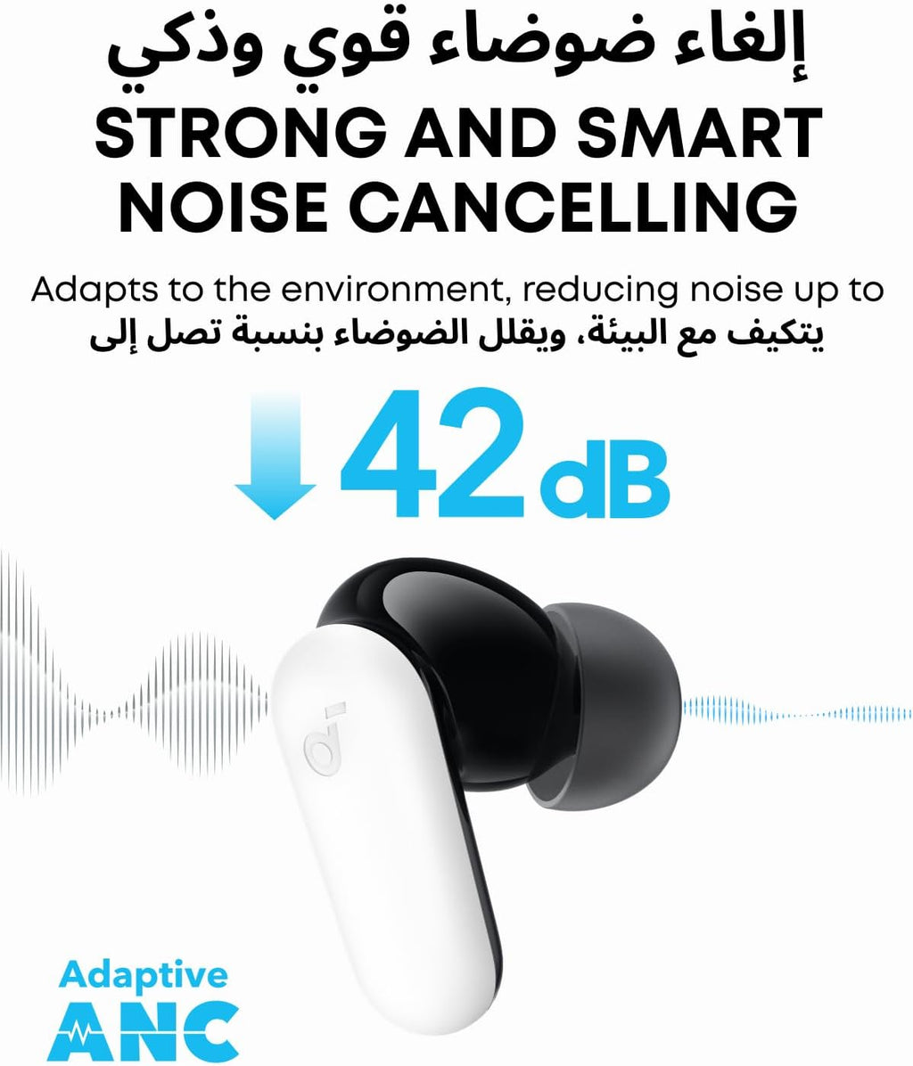 B0CRTN7C8C | soundcore by Anker P30i ANC Earbuds, 45H Playtime, Powerful Bass | White | Image 33