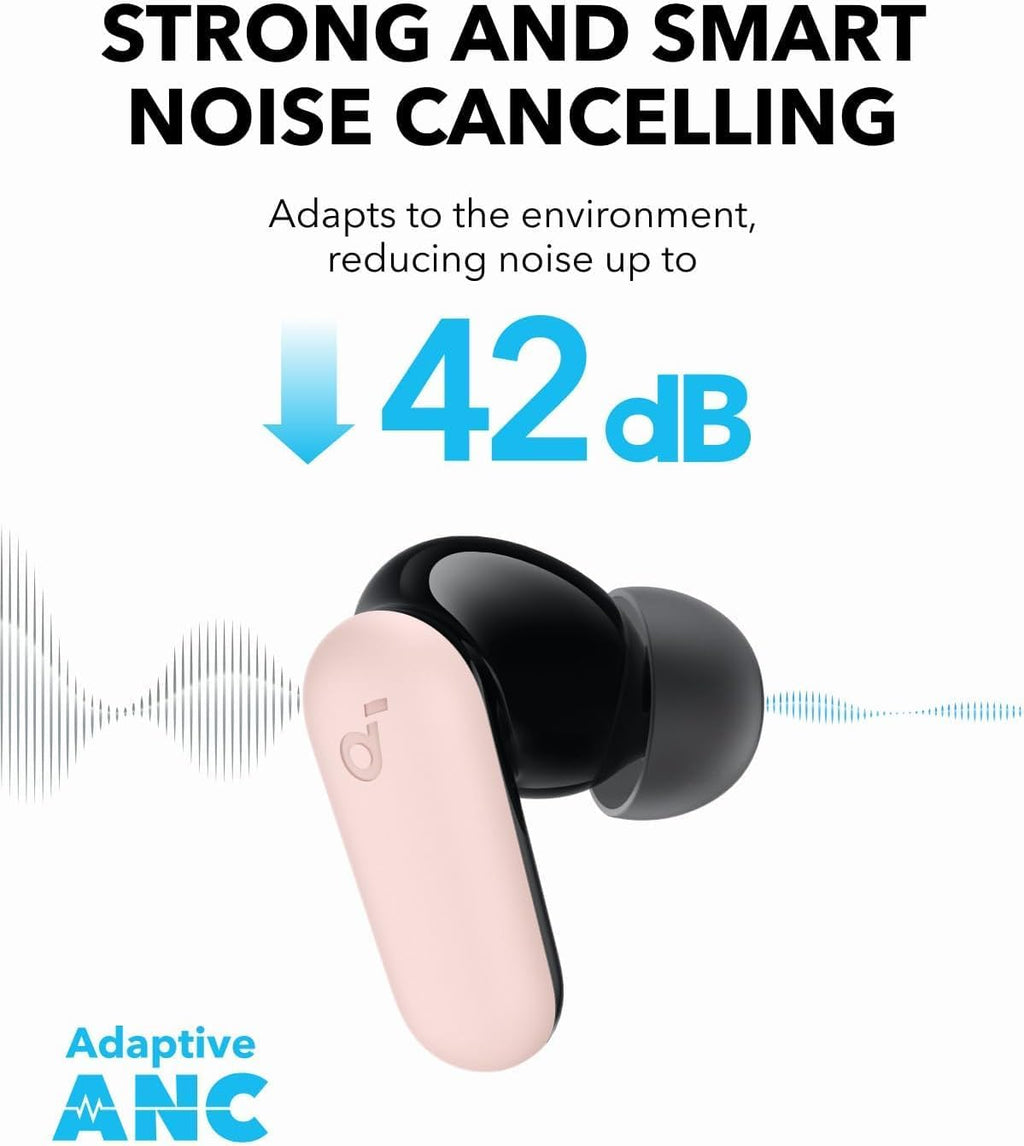 B0CRTF579W | soundcore by Anker P30i ANC Earbuds, 45H Playtime, Powerful Bass | Pink | Image 24