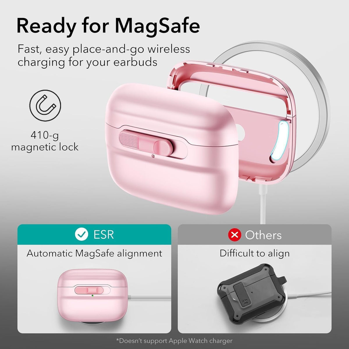 B0CS6S34QN | ESR AirPods Pro & AirPods Pro 2 Pulse AirPods Pro & AirPods Pro 2 Pink | Default Title | Image 4
